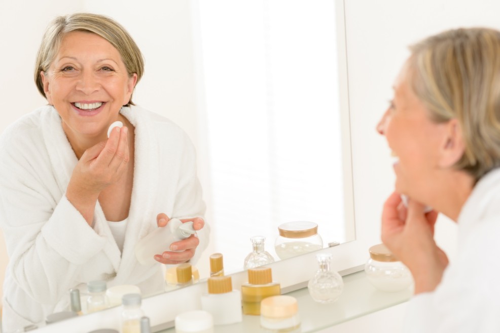 Woman Cleaning Her Eye