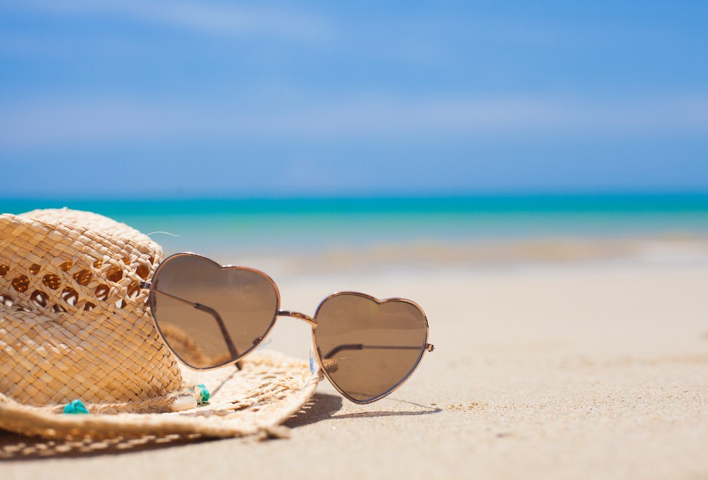 Black Sun Glasses On The Beach